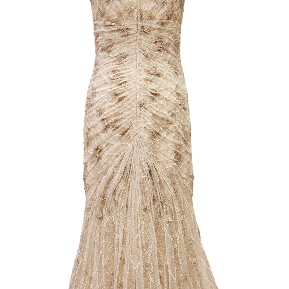 WOW Luxury Designer Couture Wedding Evening Party Prom Runway Beaded Gown Dress - Picture 7 of 16